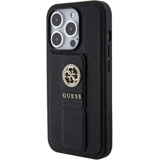 Кейс Guess Grip Stand 4G Triangle Strass за iPhone 15