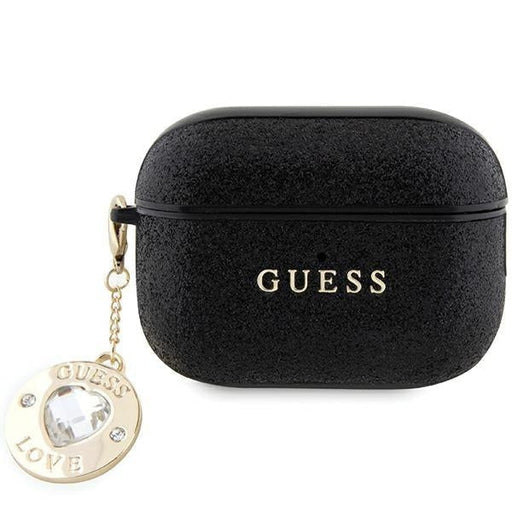 Кейс Guess GUAP2PGEHCDK за AirPods Pro 2 черен Fixed Glitter