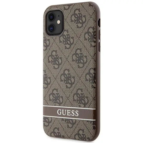 Кейс Guess GUHCN61P4SNW за iPhone 11 / Xr кафяв