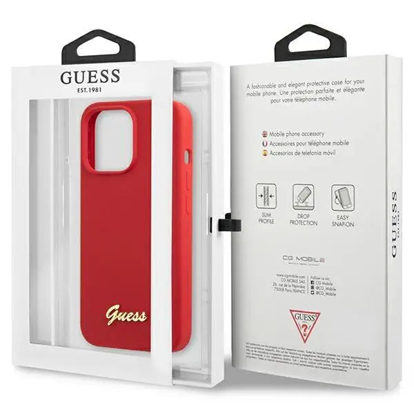 Кейс Guess GUHCP13XLSLMGRE за iPhone 13 Pro Max