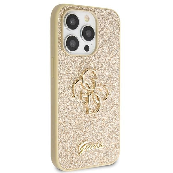 Кейс Guess GUHCP14LHG4SGD за iPhone 14 Pro златист Glitter