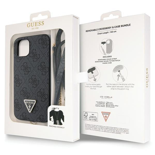 Кейс Guess GUHCP14SP4TDSCPK за iPhone 14 черен Crossbody 4G