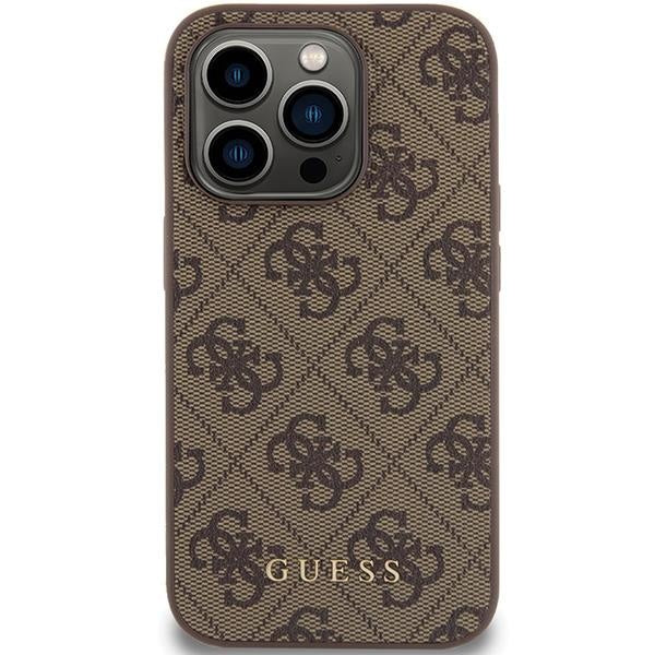 Кейс Guess GUHCP15LG4GFBR за iPhone 15 Pro 6.1 кафяв / кафяв