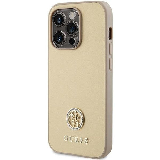 Кейс Guess GUHCP15LPS4DGPD за iPhone 15 Pro 6.1 златист /