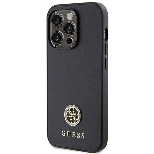 Кейс Guess GUHCP15LPS4DGPK за iPhone 15 Pro 6.1 черен /