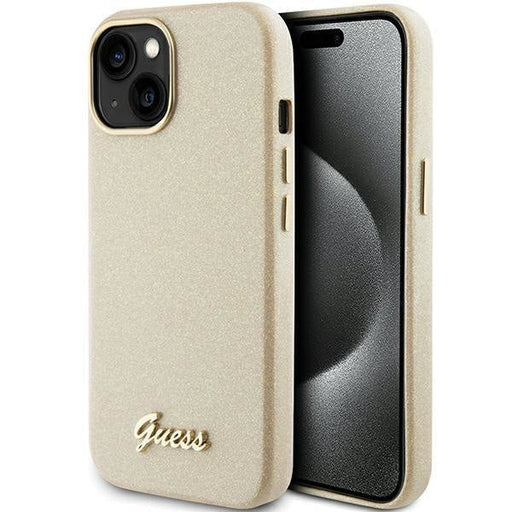 Кейс Guess GUHCP15SPGMCSD за iPhone 15 6.1 златист / златист