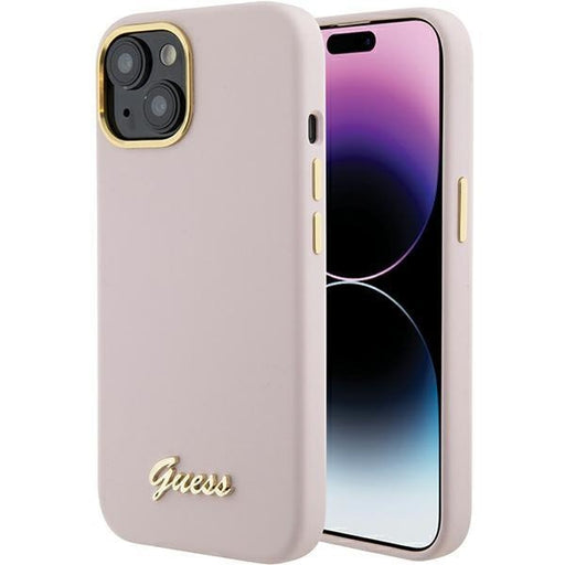 Кейс Guess GUHCP15SSMBSLP за iPhone 15 6.1 розов / розов