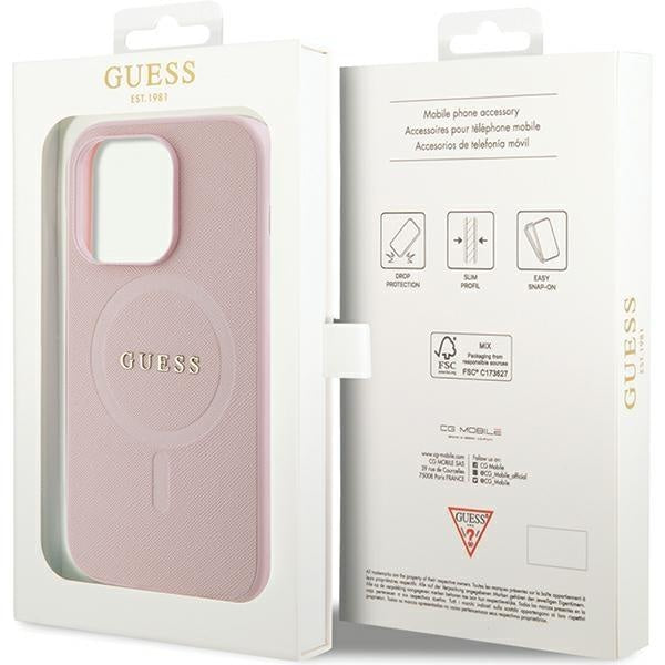 Кейс Guess GUHMP14XPSAHMCP за iPhone 14 Pro Max розов