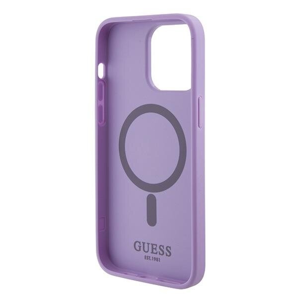 Кейс Guess GUHMP15LPSAHMCU за iPhone 15 Pro 6.1 лилав /