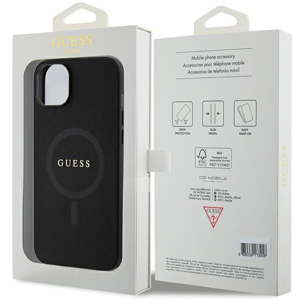 Кейс Guess GUHMP15SPSAHMCK за iPhone 15 6.1 черен / черен