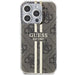 Кейс Guess IML 4G Gold Stripe за iPhone 15 Pro Max кафяв