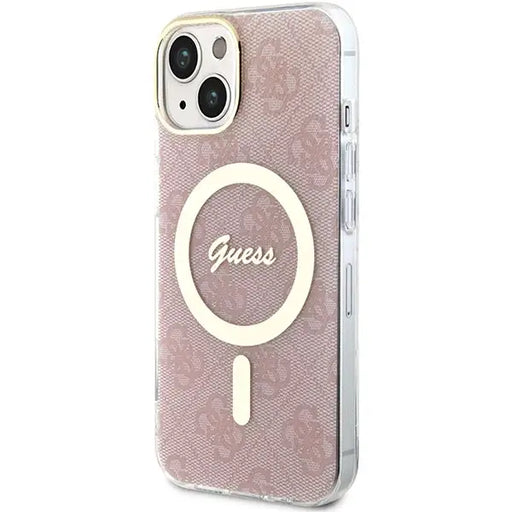 Кейс Guess IML 4G MagSafe за iPhone 15 / 14 13 розов