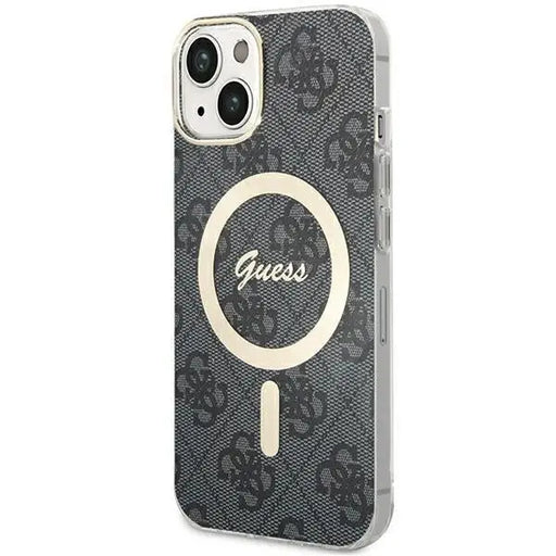 Кейс Guess IML 4G MagSafe за iPhone 15 черен