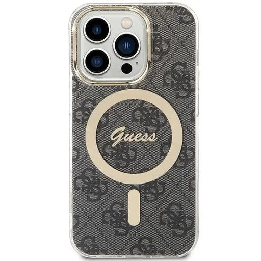 Кейс Guess IML 4G MagSafe за iPhone 15 Pro Max черен
