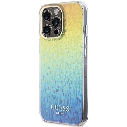 Кейс Guess IML Faceted Mirror Disco Iridescent case за