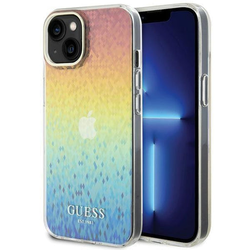 Кейс Guess IML Faceted Mirror Disco Iridescent за iPhone 15