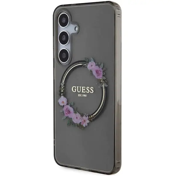 Кейс Guess IML Flowers Wreath MagSafe за Samsung