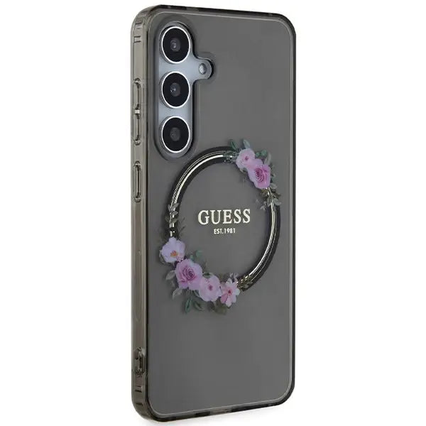 Кейс Guess IML Flowers Wreath MagSafe за Samsung