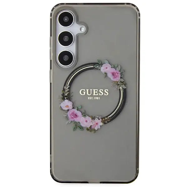 Кейс Guess IML Flowers Wreath MagSafe за Samsung