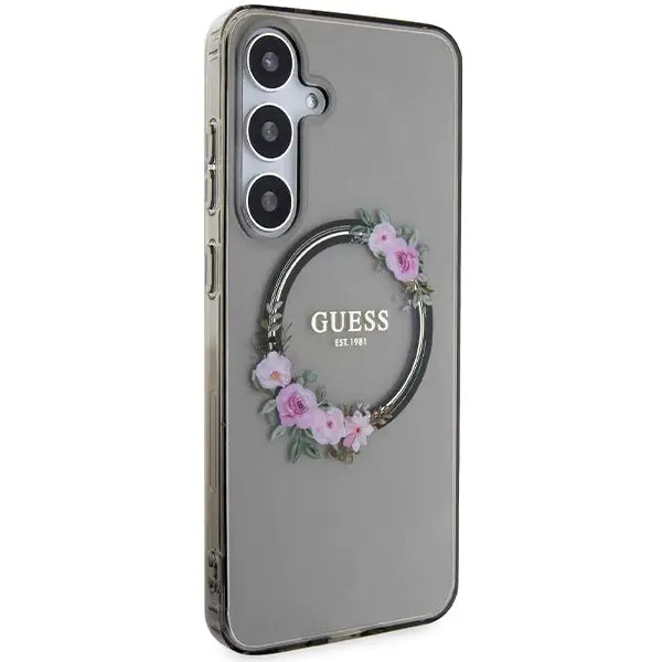 Кейс Guess IML Flowers Wreath MagSafe за Samsung