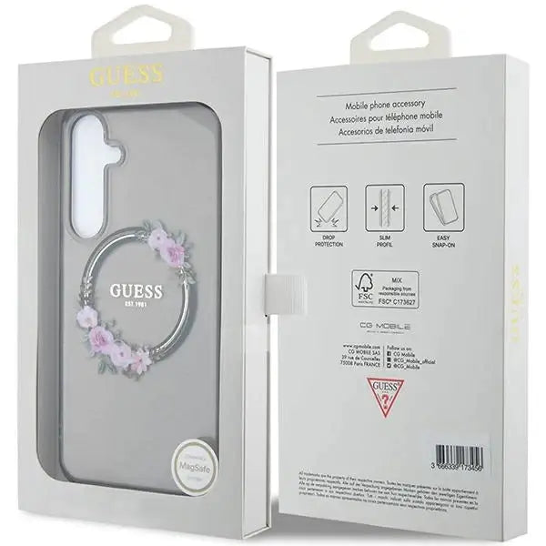 Кейс Guess IML Flowers Wreath MagSafe за Samsung