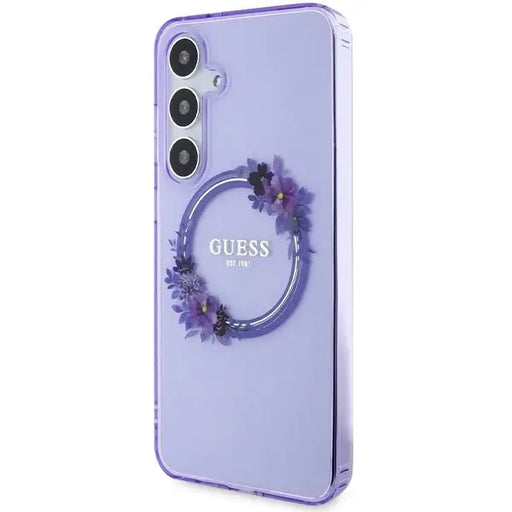 Кейс Guess IML Flowers Wreath MagSafe за Samsung