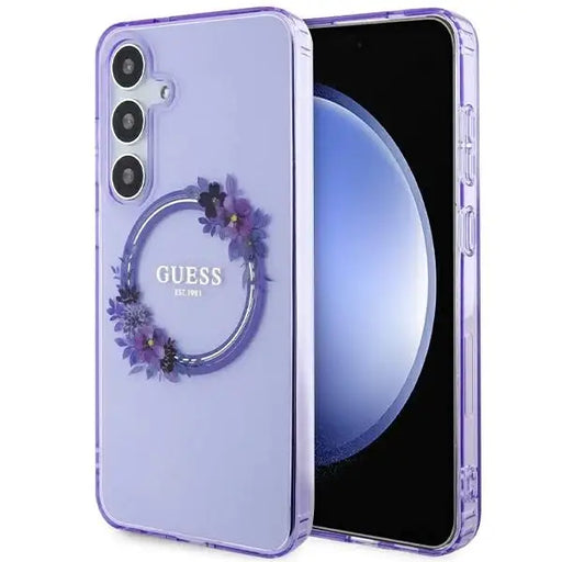 Кейс Guess IML Flowers Wreath MagSafe за Samsung