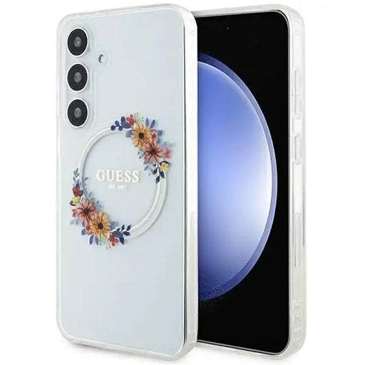 Кейс Guess IML Flowers Wreath MagSafe за Samsung