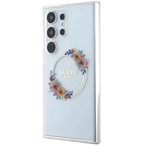 Кейс Guess IML Flowers Wreath MagSafe за Samsung