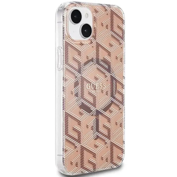 Кейс Guess IML GCube MagSafe за iPhone 15 / 14 13 кафяв