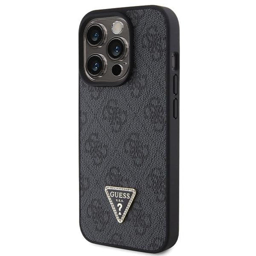 Кейс Guess Leather 4G Diamond Triangle за iPhone 15 Pro