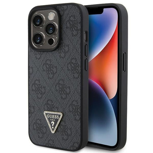 Кейс Guess Leather 4G Diamond Triangle за iPhone 15 Pro