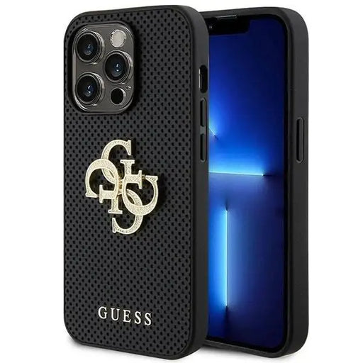 Кейс Guess Leather Perforated 4G Glitter Logo за