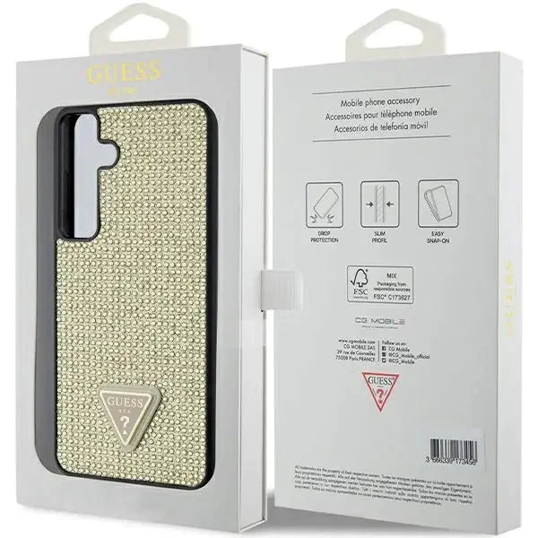 Кейс Guess Rhinestone Triangle за Samsung Galaxy S24