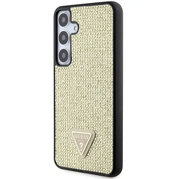 Кейс Guess Rhinestone Triangle за Samsung Galaxy S24 златист