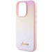 Кейс Guess Saffiano Iridescent Script за iPhone 15 Pro розов