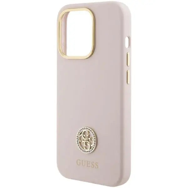 Кейс Guess Silicone Logo Strass 4G за iPhone 15 Pro