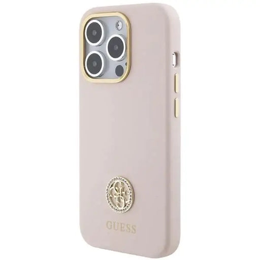 Кейс Guess Silicone Logo Strass 4G за iPhone 15 Pro