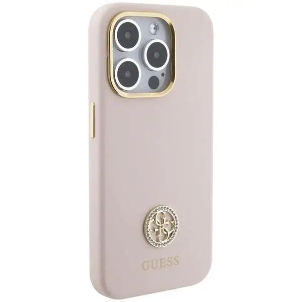 Кейс Guess Silicone Logo Strass 4G за iPhone 15 Pro