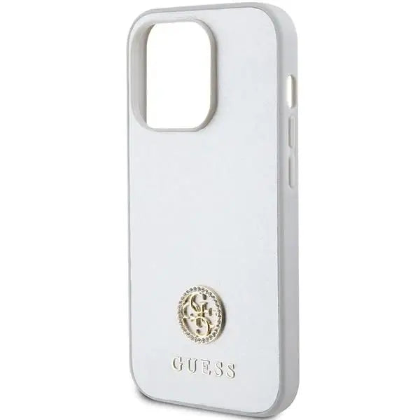 Кейс Guess Strass Metal Logo за iPhone 15 Pro сребрист