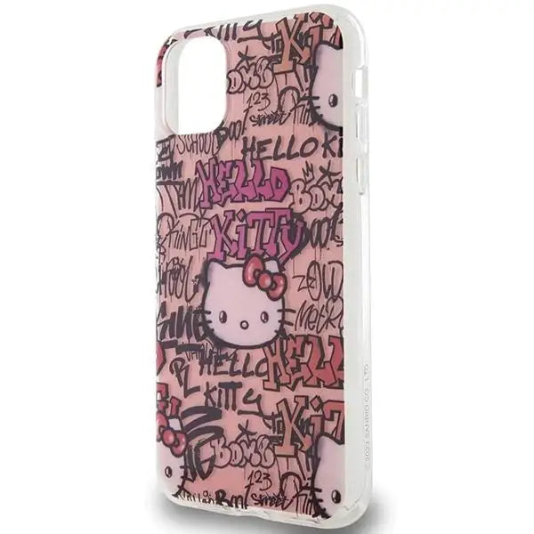 Кейс Hello Kitty IML Tags Graffiti за iPhone 11 / Xr розов