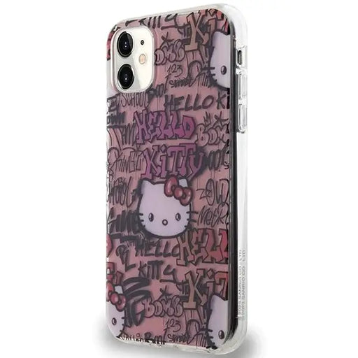 Кейс Hello Kitty IML Tags Graffiti за iPhone 11 / Xr розов