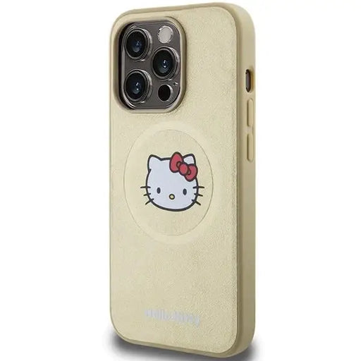 Кейс Hello Kitty Leather Head MagSafe за iPhone 14