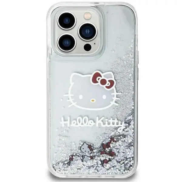 Кейс Hello Kitty Liquid Glitter Charms Head за iPhone
