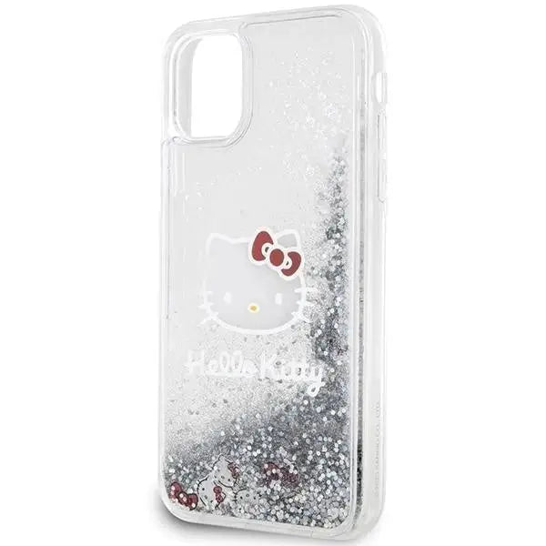 Кейс Hello Kitty Liquid Glitter Charms Head за iPhone