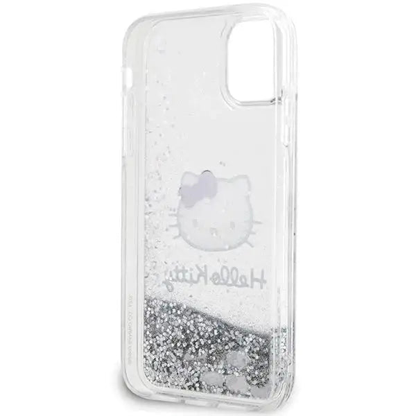 Кейс Hello Kitty Liquid Glitter Charms Head за iPhone