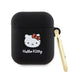 Кейс Hello Kitty Silicone 3D Head за AirPods 1/2 черен