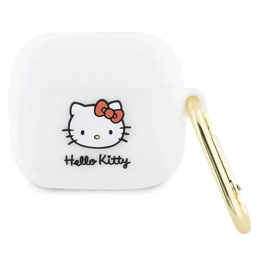Кейс Hello Kitty Silicone 3D Head за AirPods 3 бял
