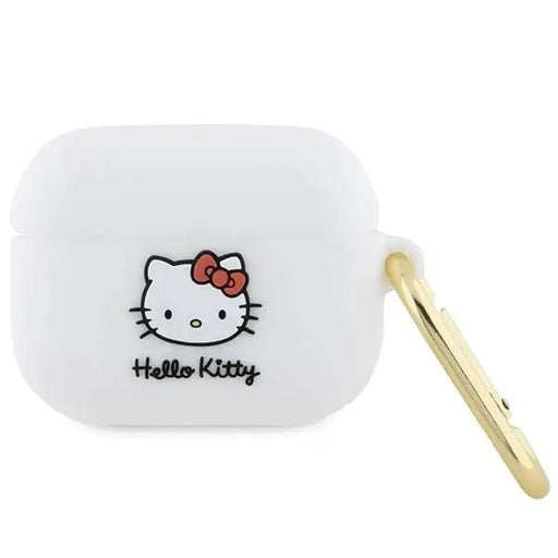Кейс Hello Kitty Silicone 3D Head за AirPods Pro бял