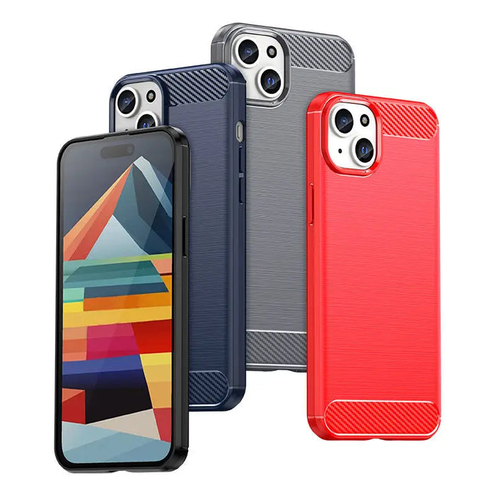 Кейс HQWear Carbon Case за iPhone 15 Plus син